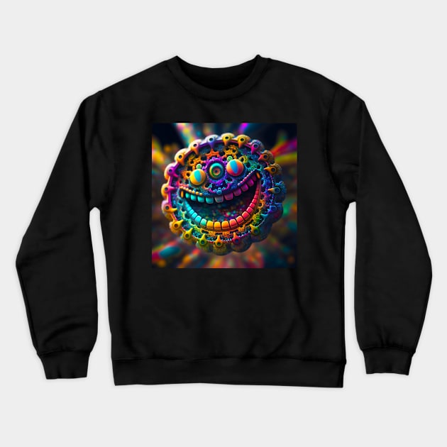 Happy Face Crewneck Sweatshirt by PsychedelicPour